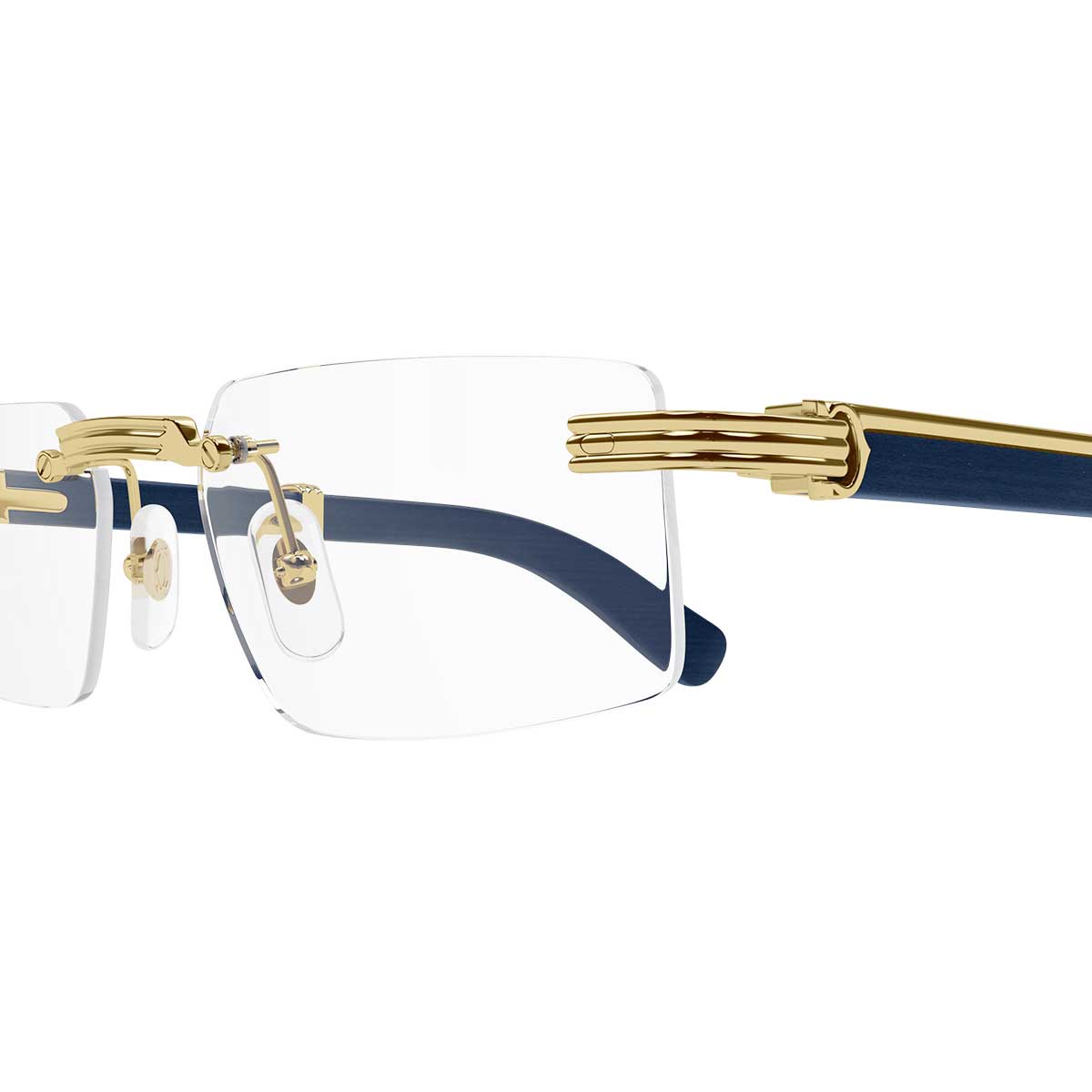 Cartier Occhiali da Vista CT0485O 004 OroBlu/Trasparente Uomo 3