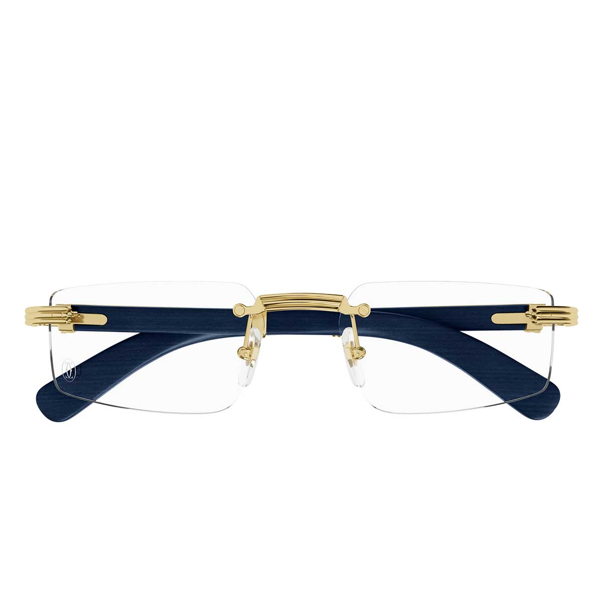 Cartier Occhiali da Vista CT0485O 004 OroBlu/Trasparente Uomo