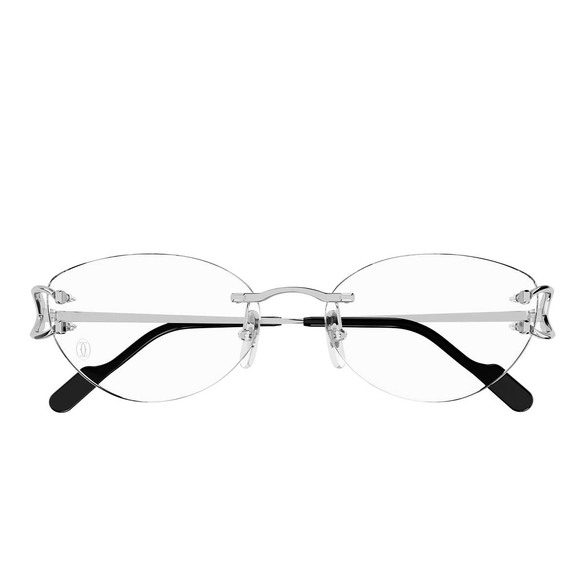 Cartier Occhiali da Vista CT0487O 002 Argento/Trasparente Donna