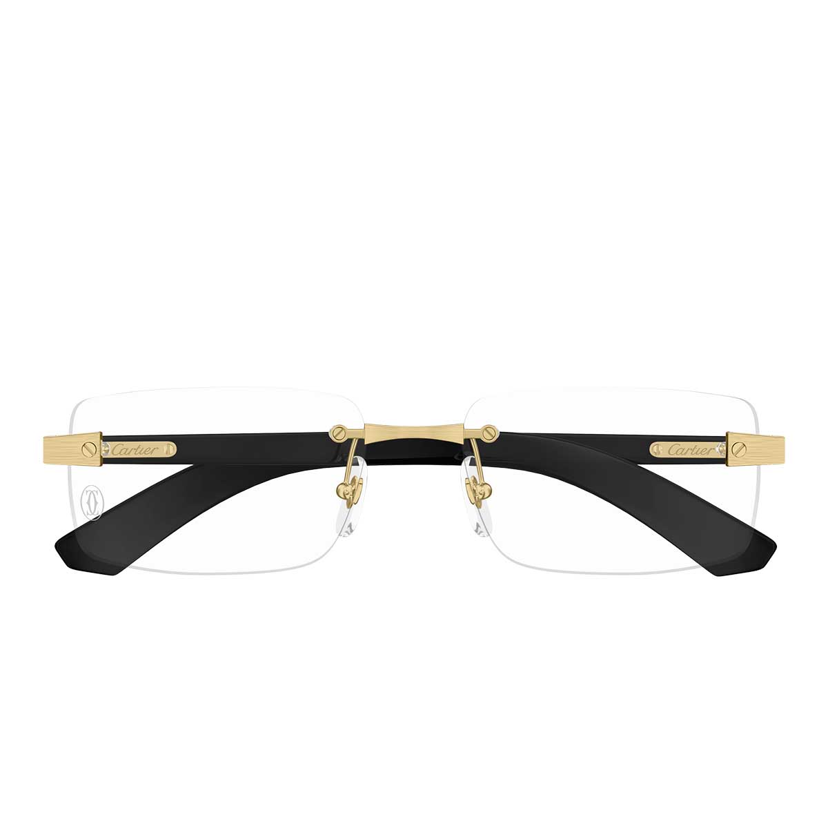 Cartier Occhiali da Vista CT0513O 001 OroNero/Trasparente Uomo