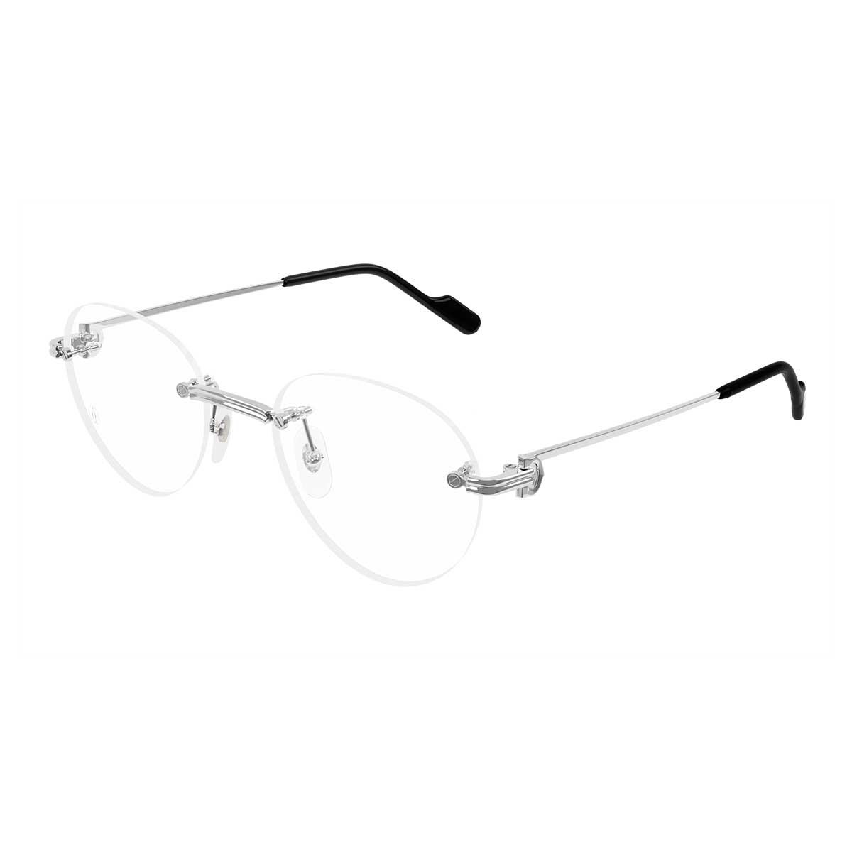 Cartier Occhiali da Vista CT0514O 002 Argento/Trasparente Unisex