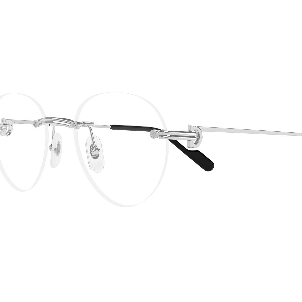 Cartier Occhiali da Vista CT0514O 002 Argento/Trasparente Unisex