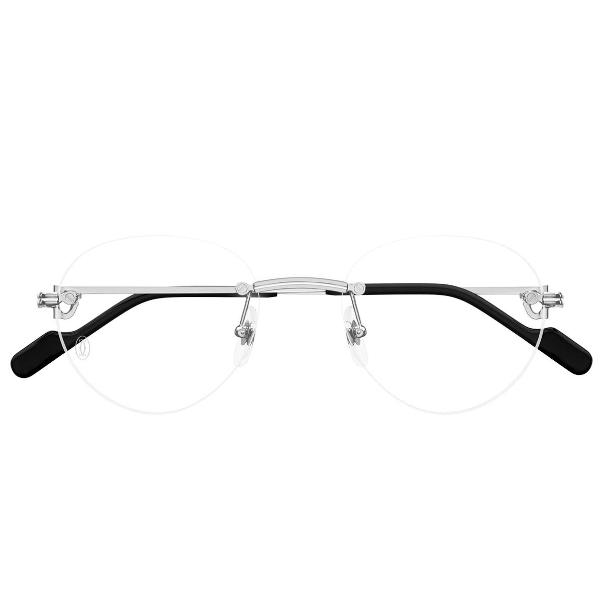 Cartier Occhiali da Vista CT0514O 002 Argento/Trasparente Unisex
