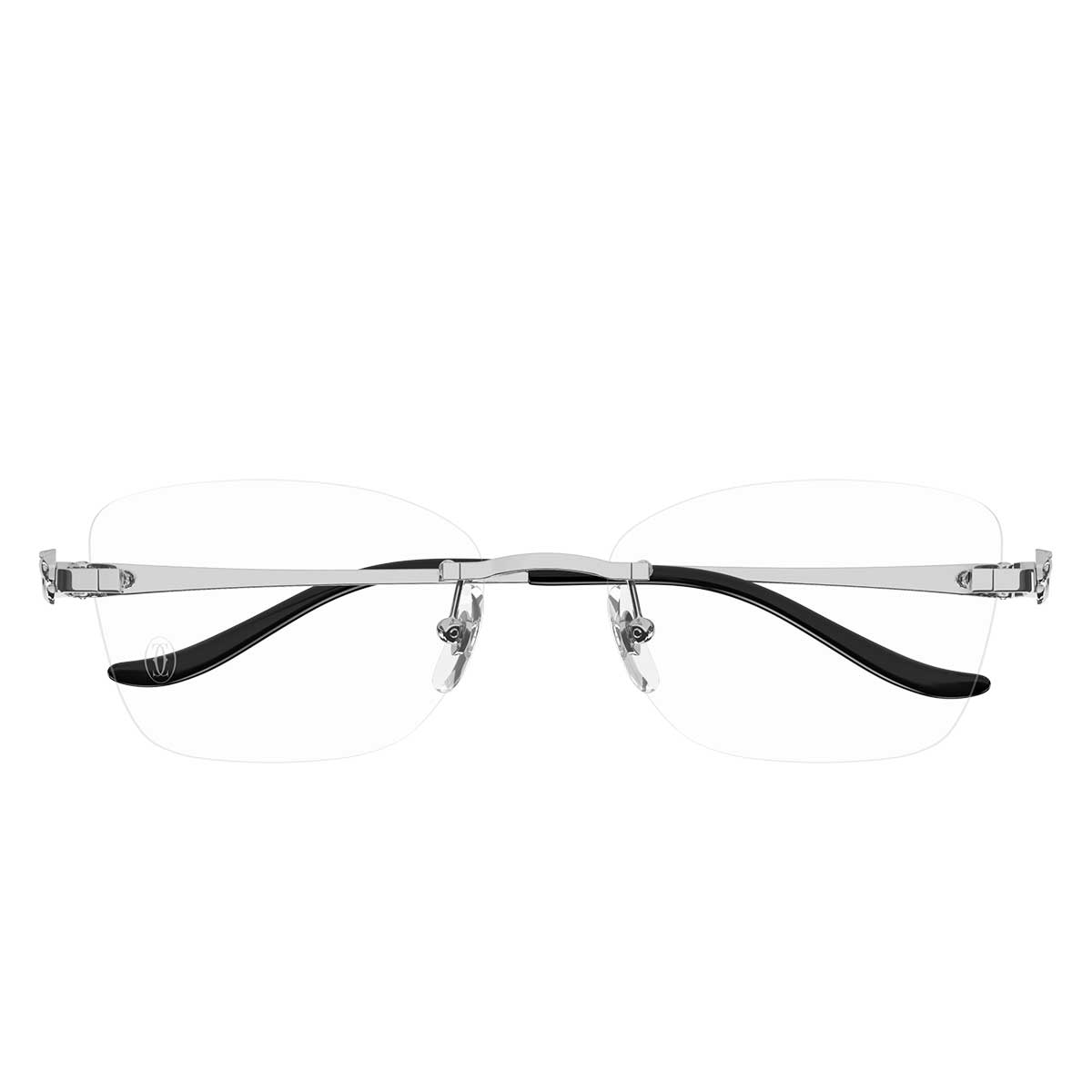 Cartier Occhiali da Vista CT0522O 002 Argento/Trasparente Donna