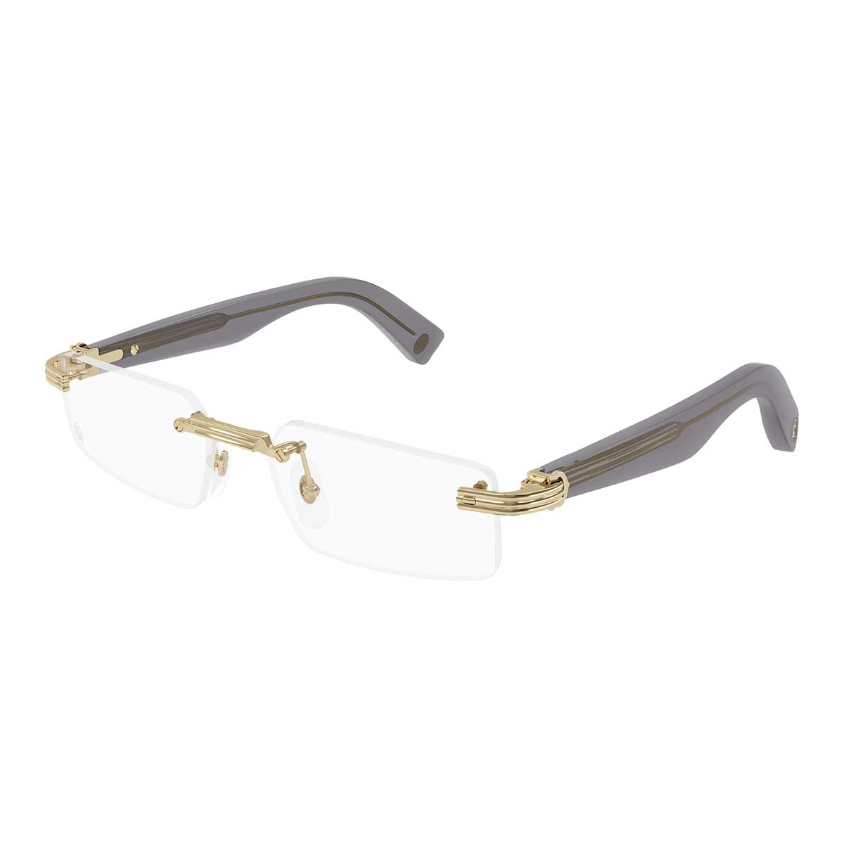 Cartier Occhiali da Vista CT0537O 001 OroGrigio/Trasparente Uomo 2