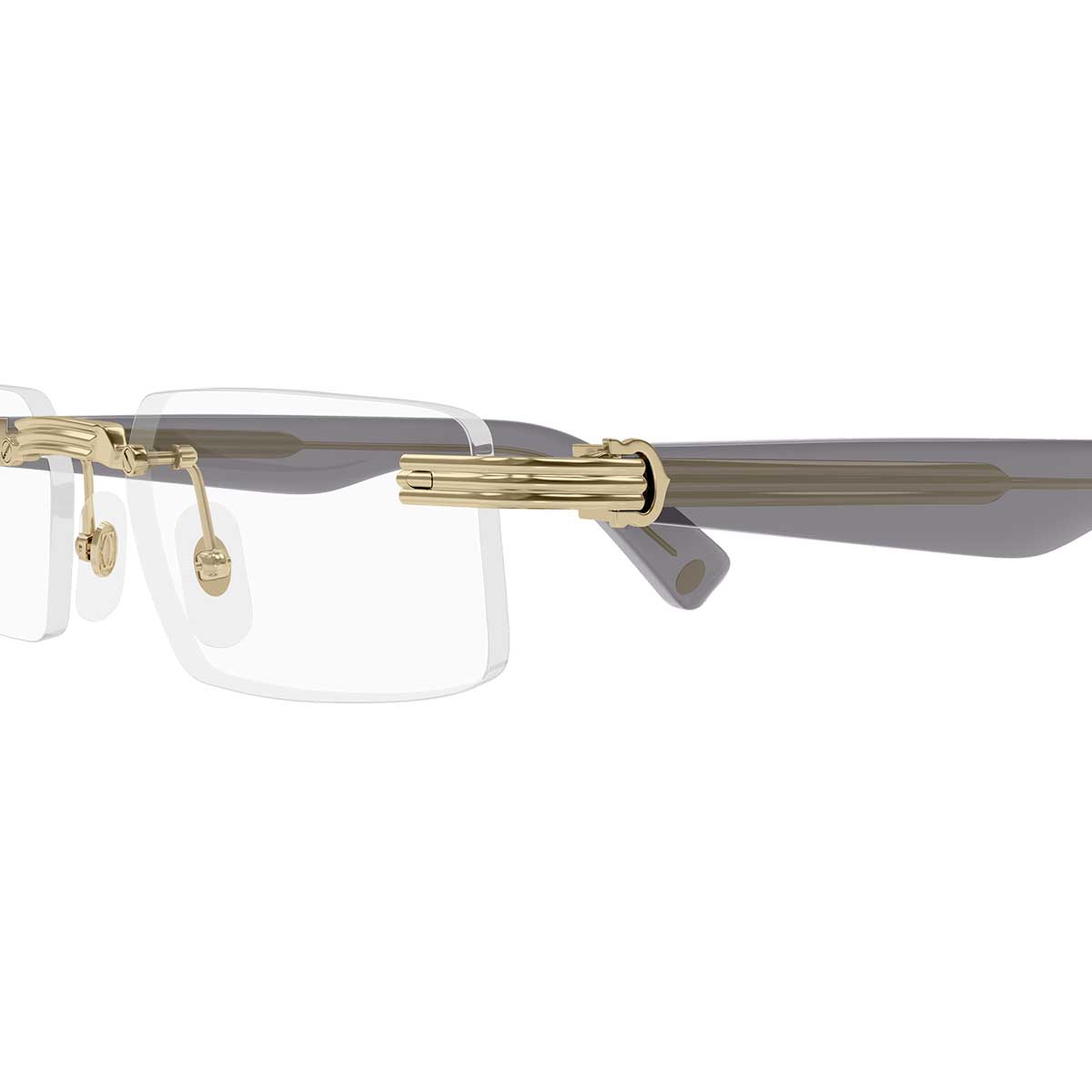 Cartier Occhiali da Vista CT0537O 001 OroGrigio/Trasparente Uomo 3