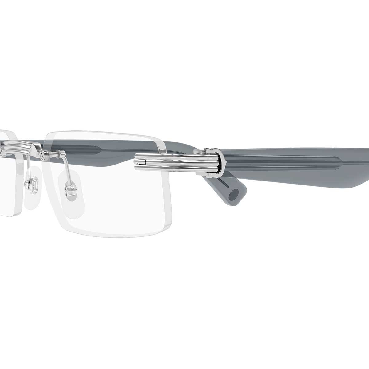 Cartier Occhiali da Vista CT0537O 003 ArgentoBlu/Trasparente Uomo 3