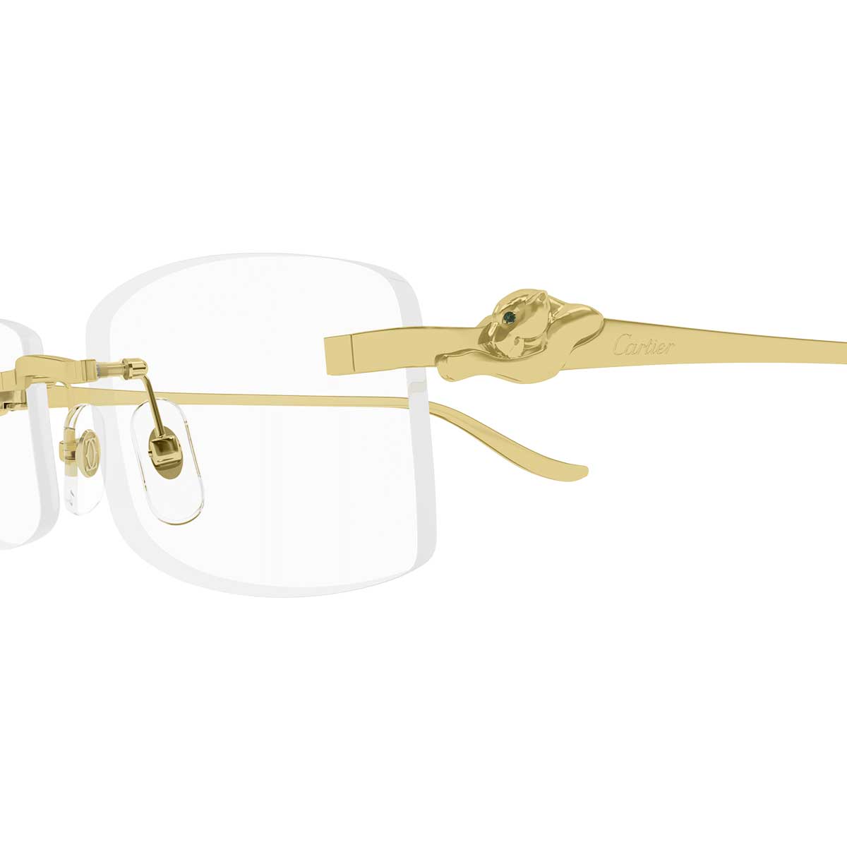 Cartier Occhiali da Vista CT0552O 001 Oro/Trasparente Unisex 3
