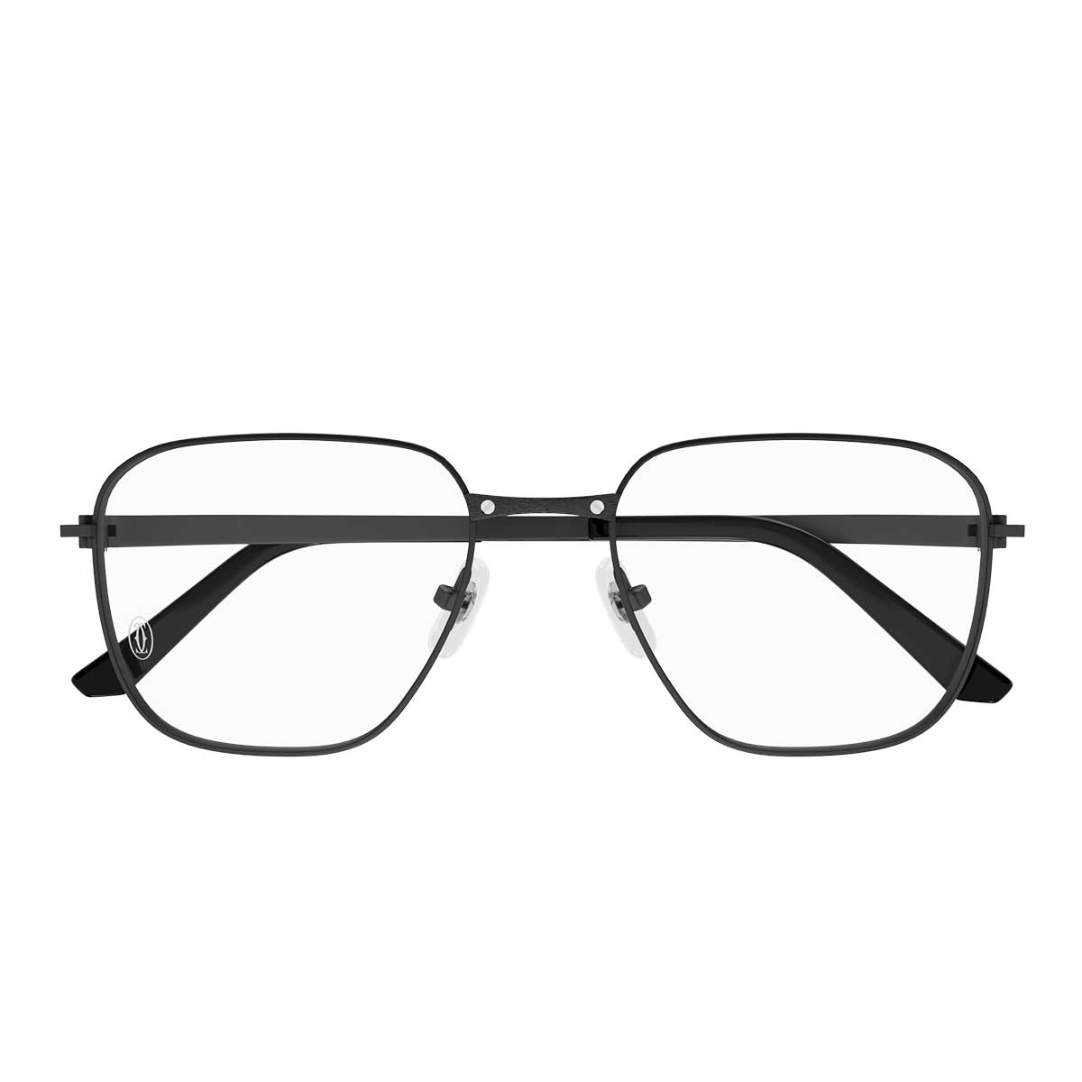 Cartier Occhiali da Vista CT0553O 004 Nero/Trasparente Uomo