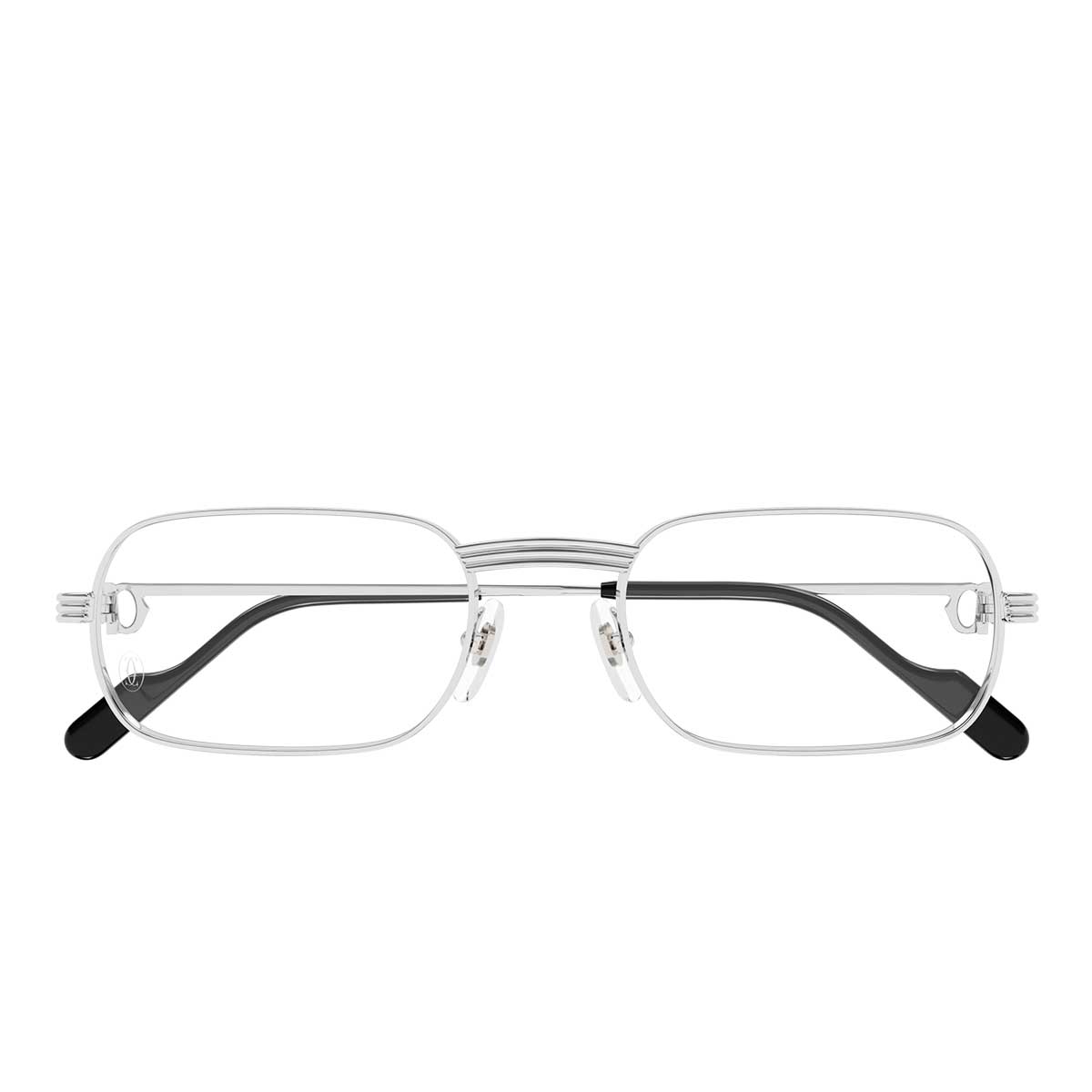 Cartier Occhiali da Vista CT0556O 002 Argento/Trasparente Uomo