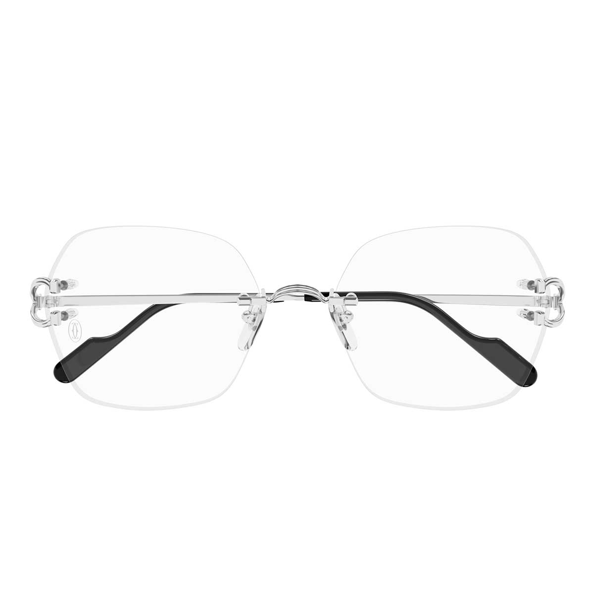 Cartier Occhiali da Vista CT0564O 002 Argento/Trasparente Donna