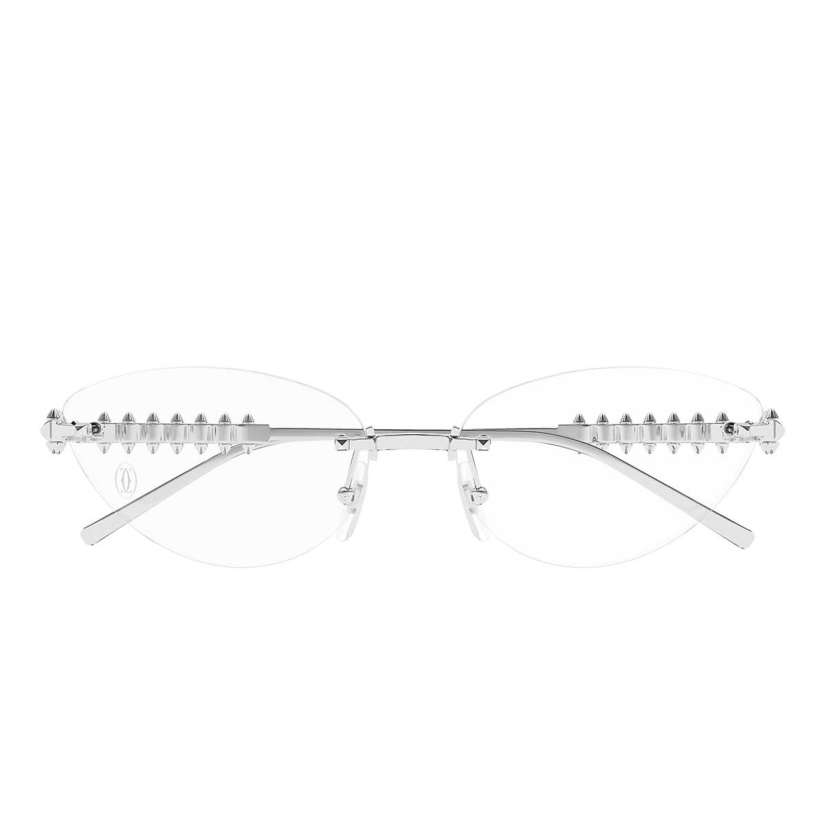 Cartier Occhiali da Vista CT0565O 002 Argento/Trasparente Donna