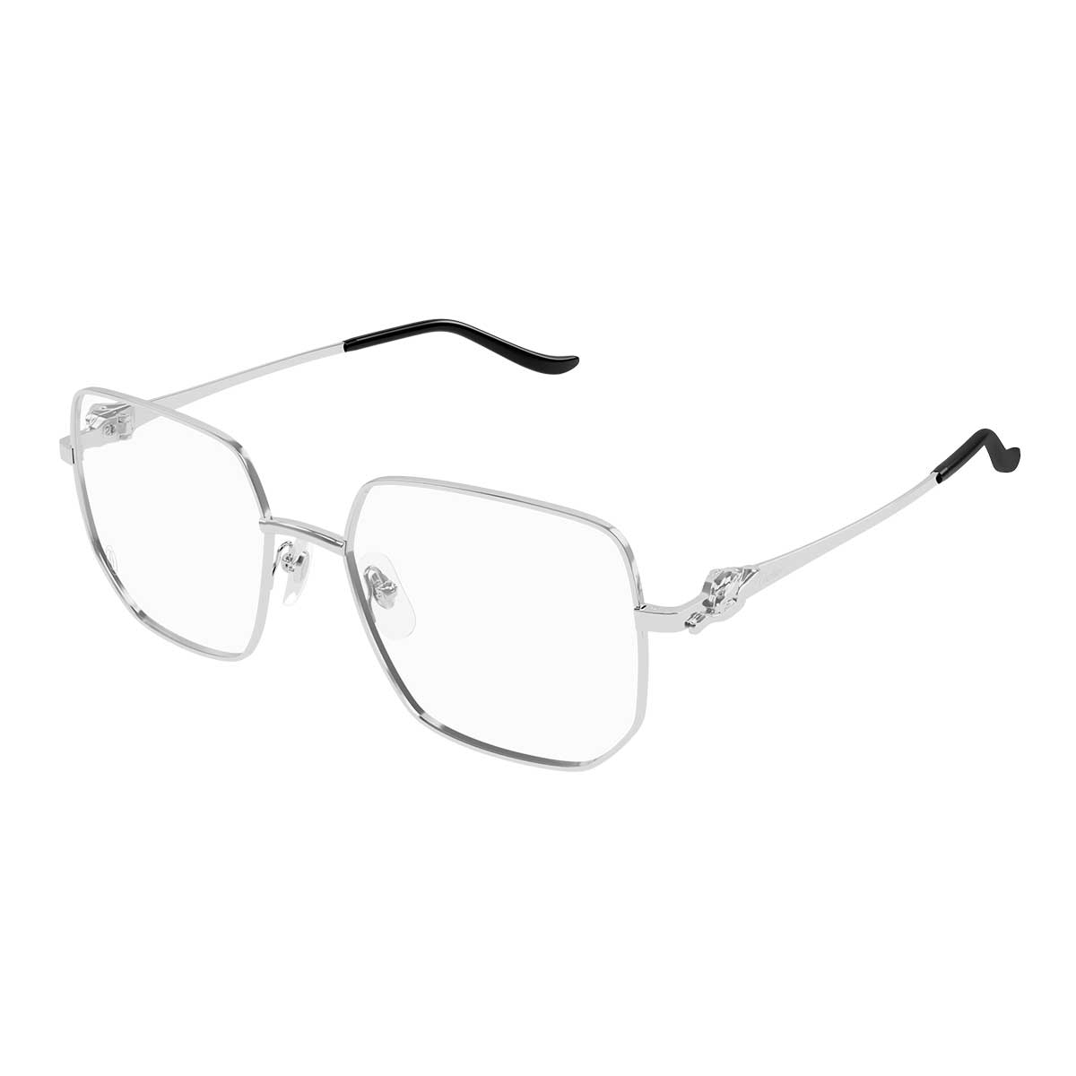 Cartier Occhiali da Vista CT0568O 002 Argento/Trasparente Donna