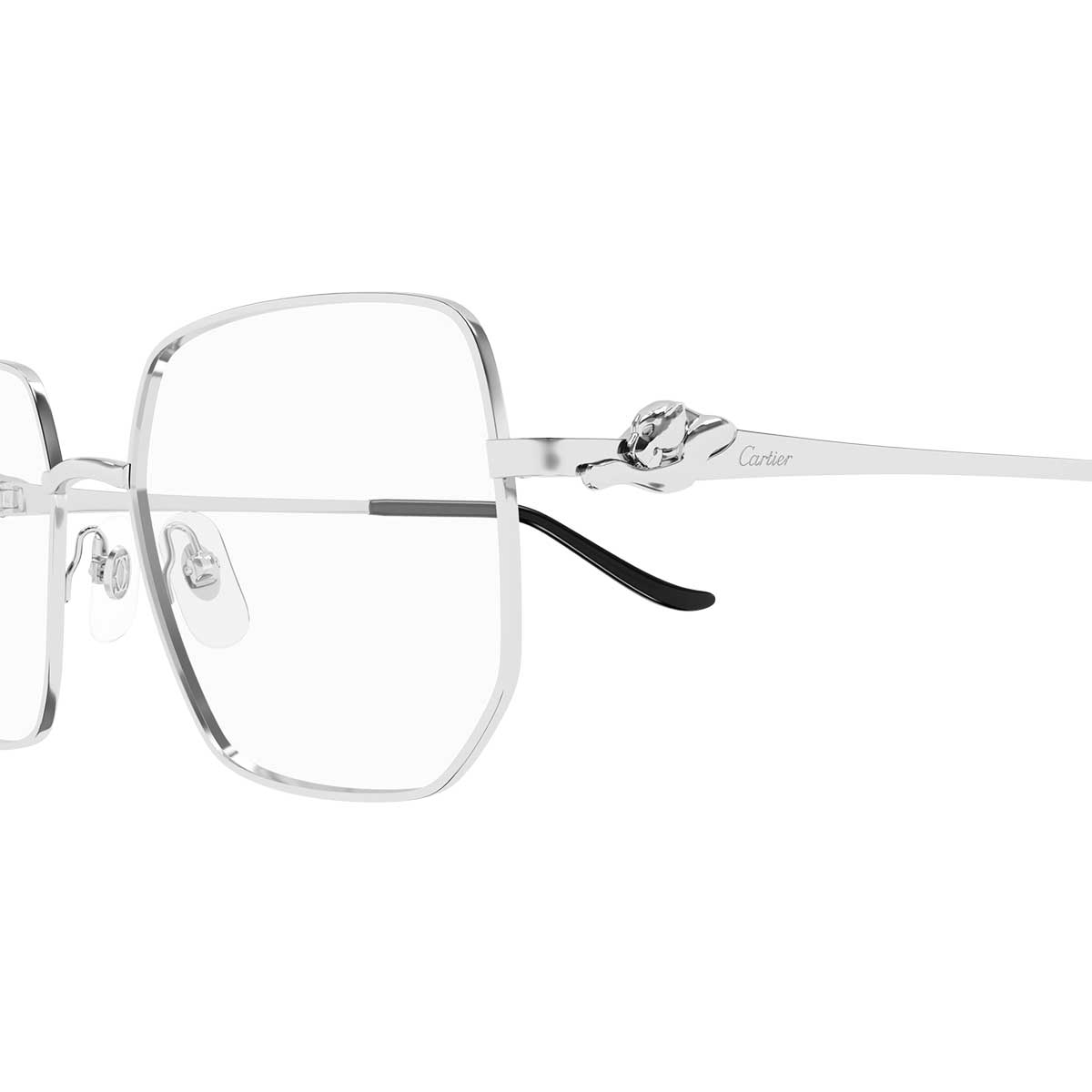 Cartier Occhiali da Vista CT0568O 002 Argento/Trasparente Donna