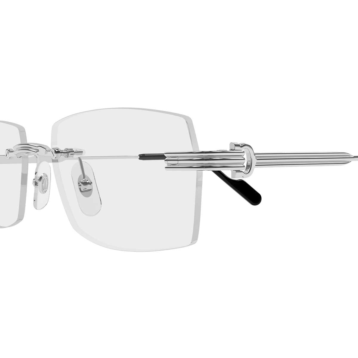 Cartier Occhiali da Vista CT0578O 002 Argento/Trasparente Uomo 3