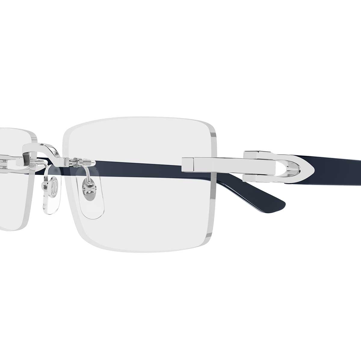 Cartier Occhiali da Vista CT0581O 004 ArgentoBlu/Trasparente Uomo 3