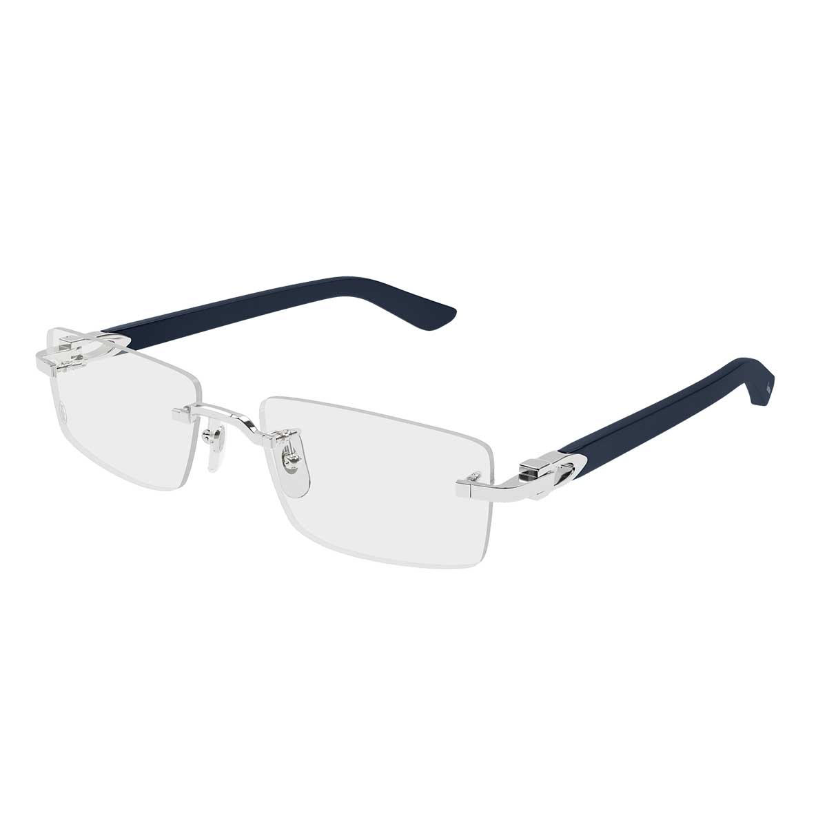Cartier Occhiali da Vista CT0581O 008 ArgentoBlu/Trasparente Uomo 2
