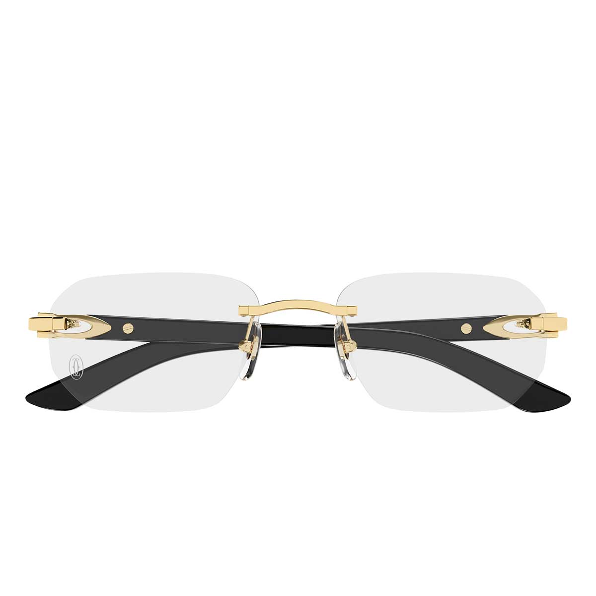 Cartier Occhiali da Vista CT0583O 001 OroNero/Trasparente Uomo