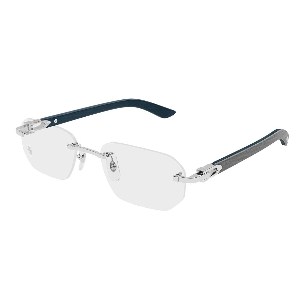 Cartier Occhiali da Vista CT0583O 004 ArgentoGrigio/Trasparente Uomo 2