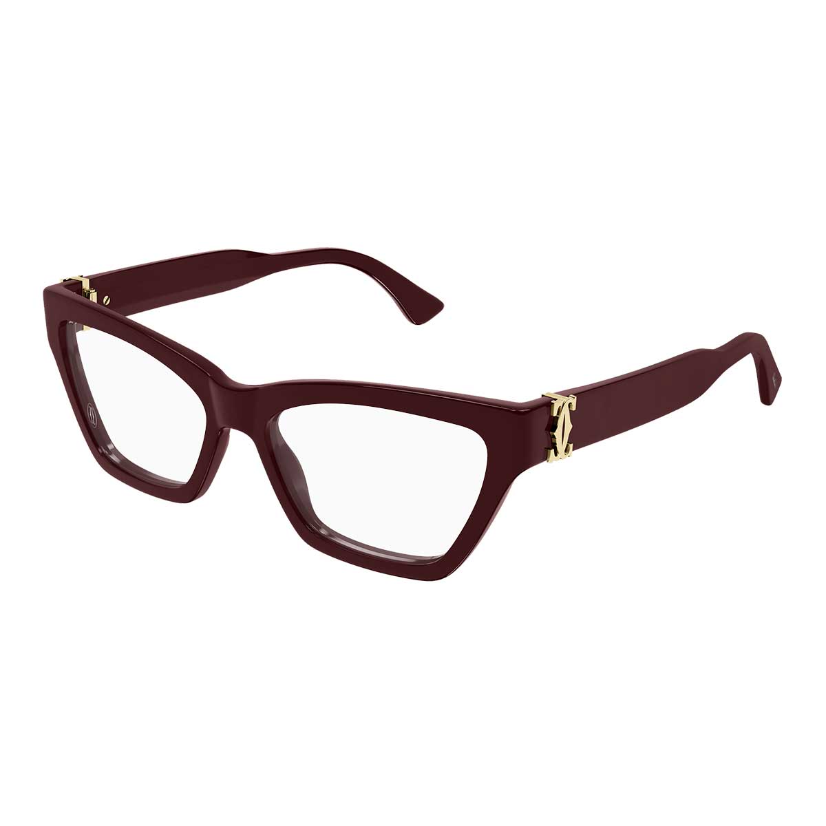 Cartier Occhiali da Vista CT0590O 003 Burgundy/Trasparente Donna 2