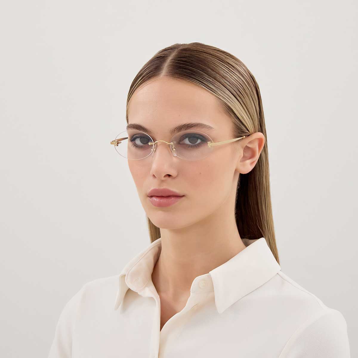 Cartier Occhiali da Vista CT0594O 001 Oro/Trasparente Donna