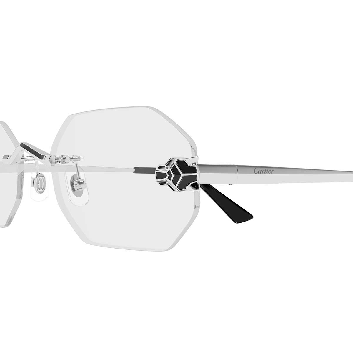 Cartier Occhiali da Vista CT0599O 002 Argento/Trasparente Unisex
