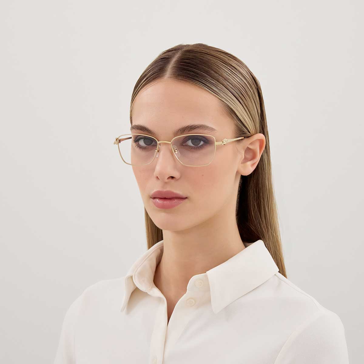 Cartier Occhiali da Vista CT0600O 001 Oro/Trasparente Donna