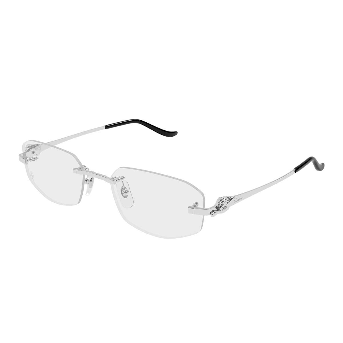 Cartier Occhiali da Vista CT0601O 002 Argento/Trasparente Donna