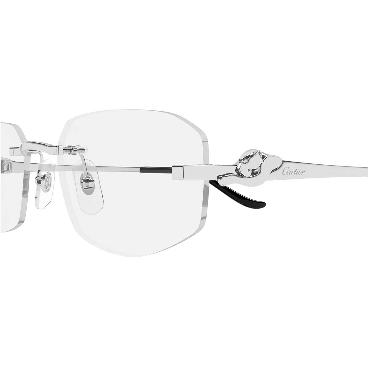 Cartier Occhiali da Vista CT0601O 002 Argento/Trasparente Donna