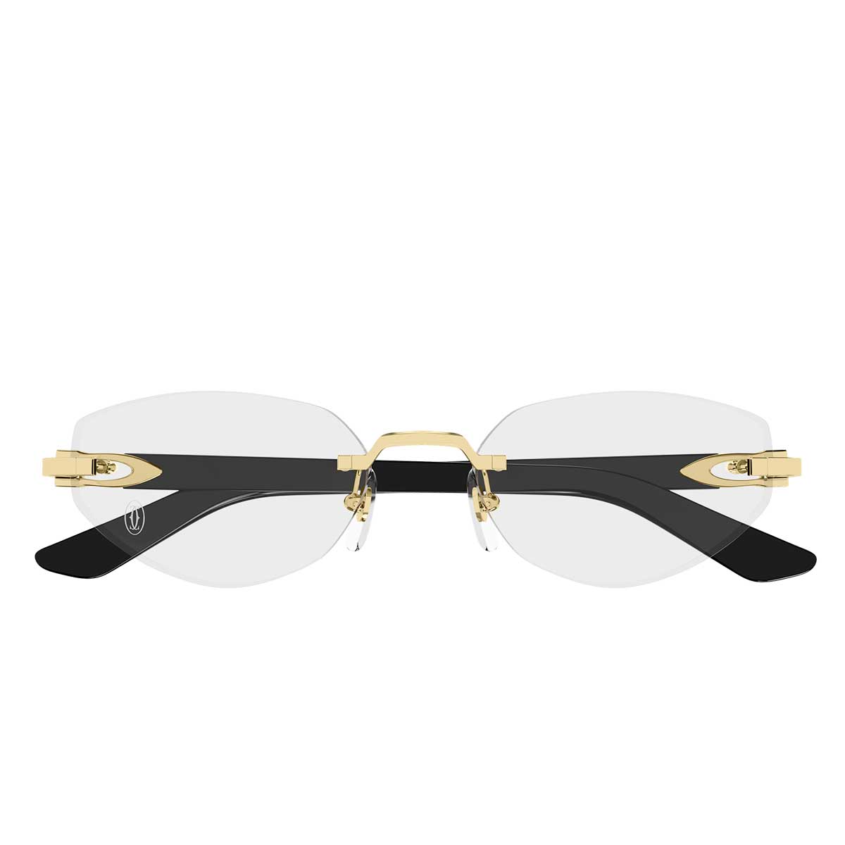 Cartier Occhiali da Vista CT0609O 001 OroNero/Trasparente Donna