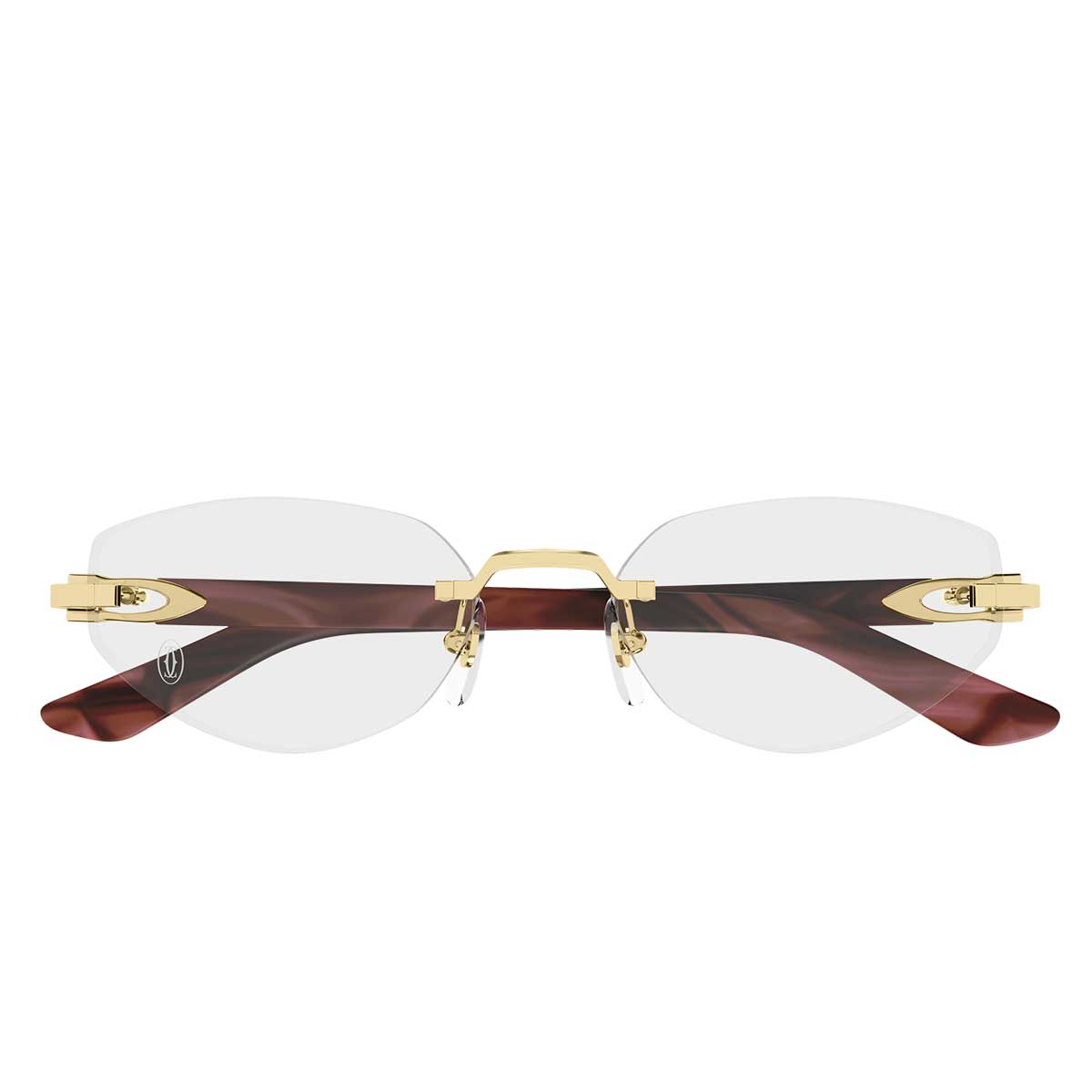 Cartier Occhiali da Vista CT0609O 002 OroRosso/Trasparente Donna
