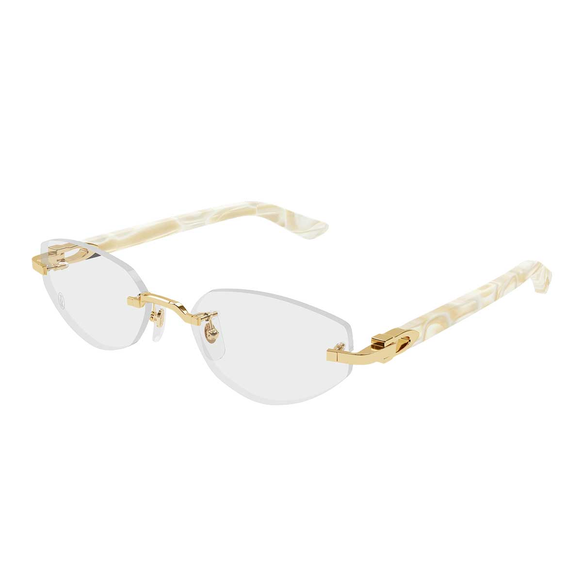 Cartier Occhiali da Vista CT0609O 003 OroAvorio/Trasparente Donna