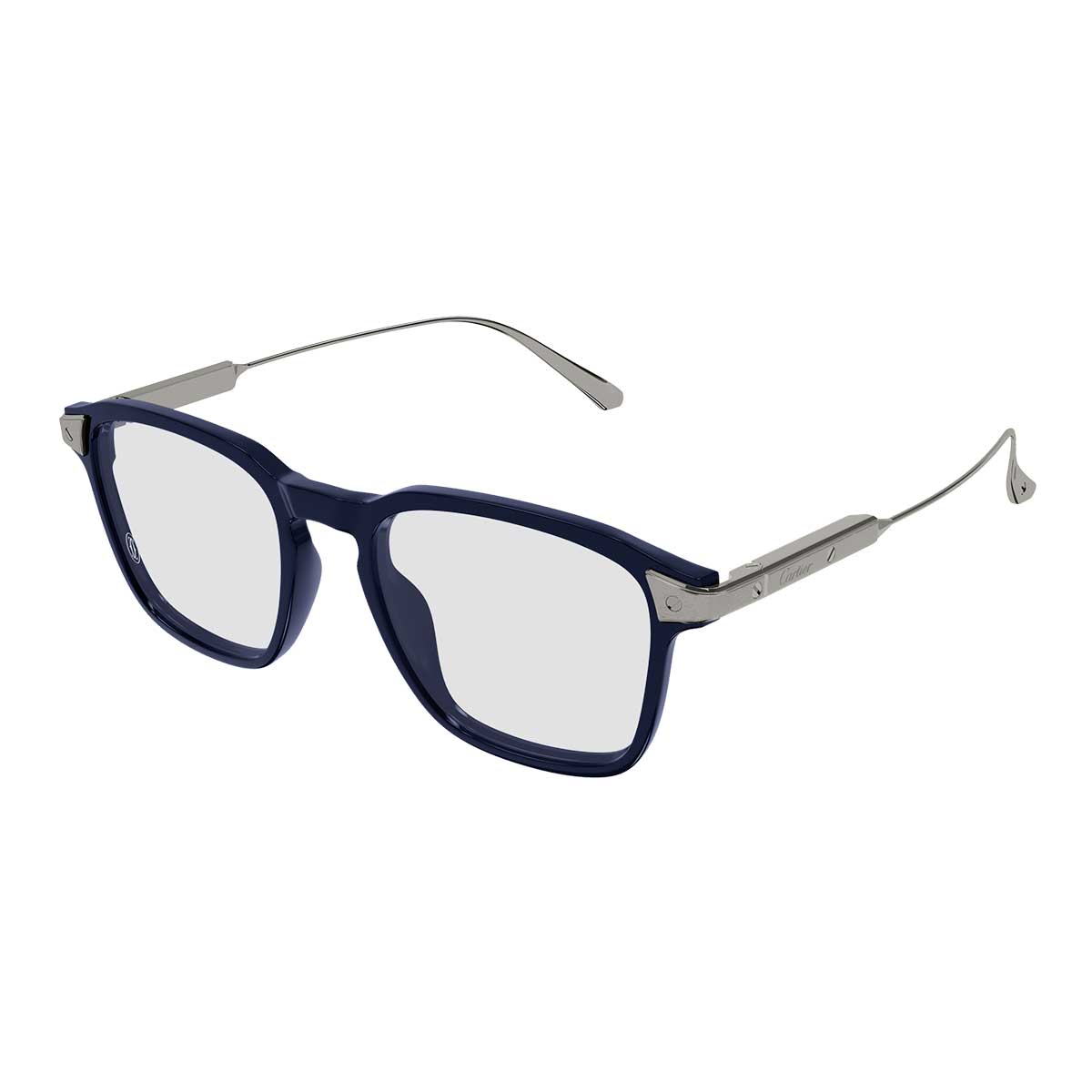 Cartier Occhiali da Vista CT0611O 002 BluRutenio/Trasparente Uomo