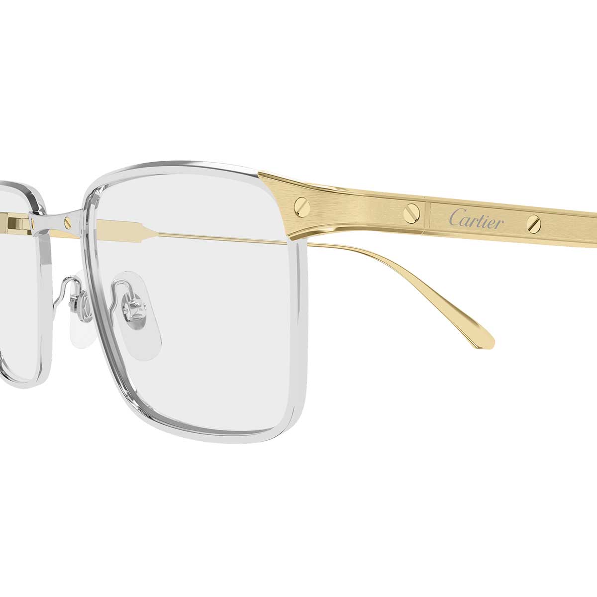Cartier Occhiali da Vista CT0613O 003 ArgentoOro/Trasparente Uomo