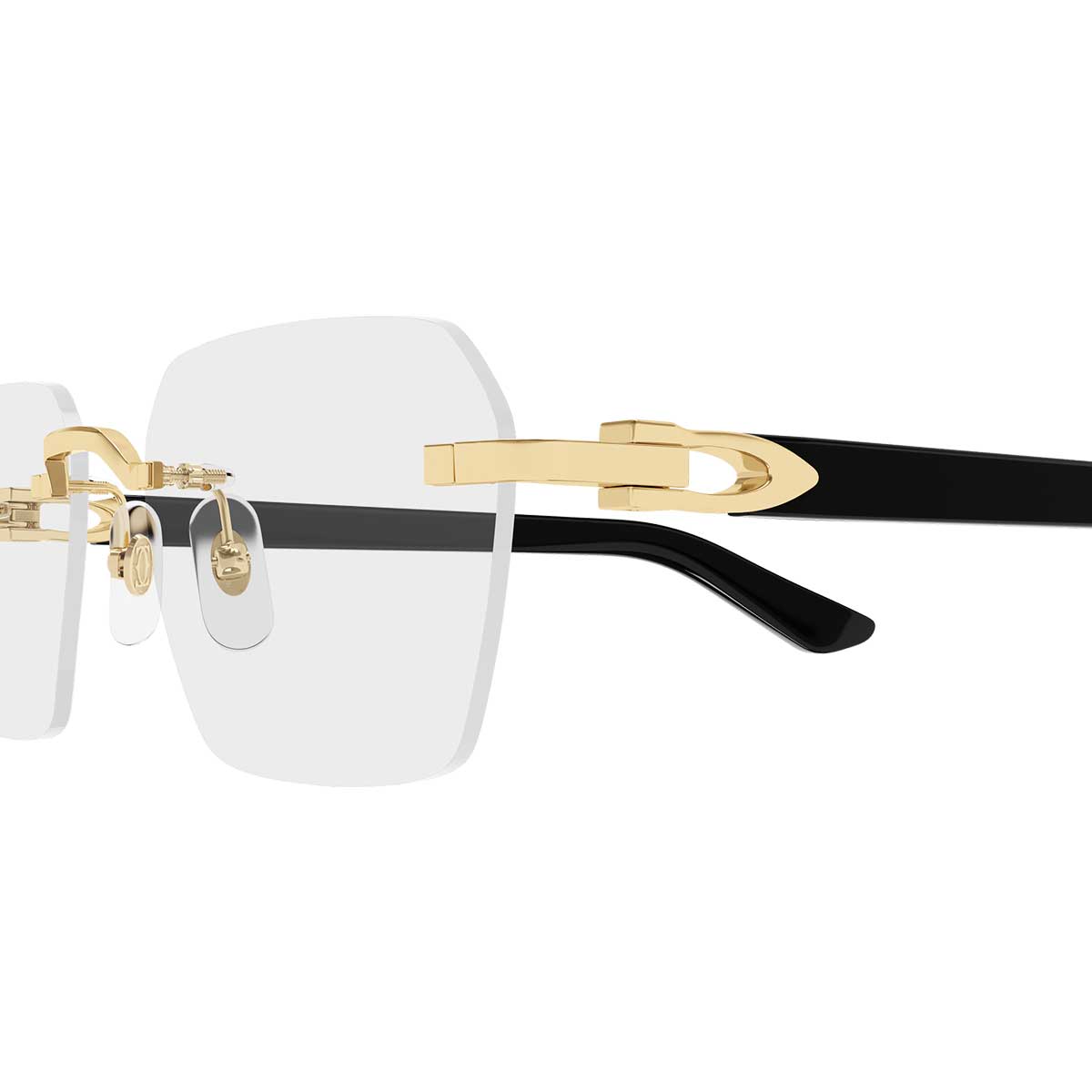 Cartier Occhiali da Vista CT0623O 001 OroNero/Trasparente Uomo