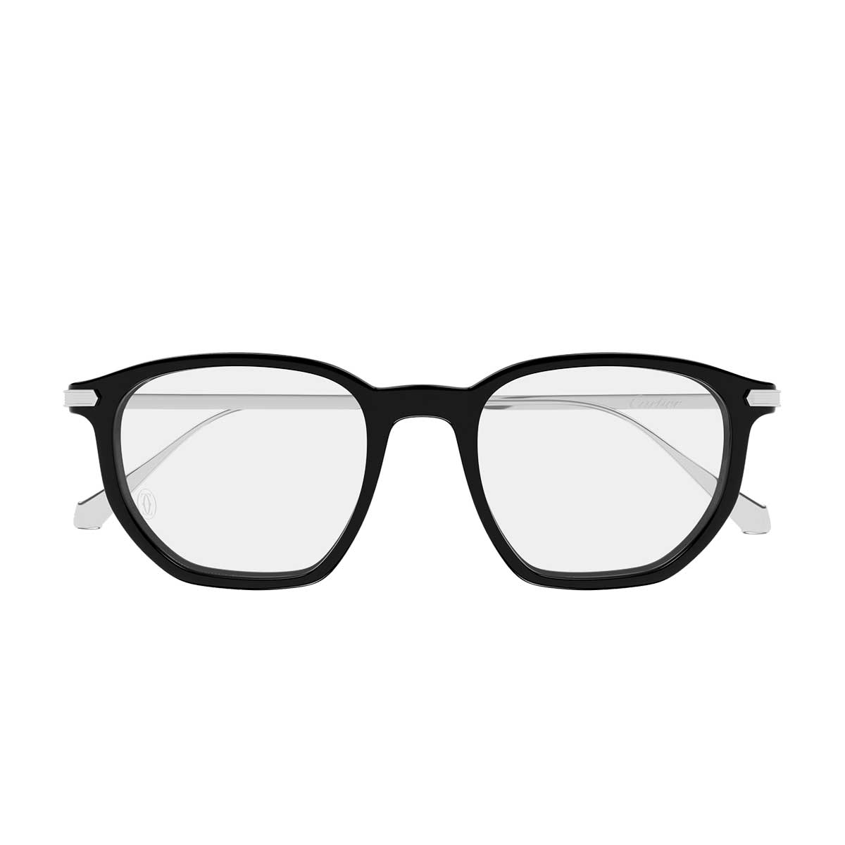 Cartier Occhiali da Vista CT0628O 002 NeroArgento/Trasparente Uomo