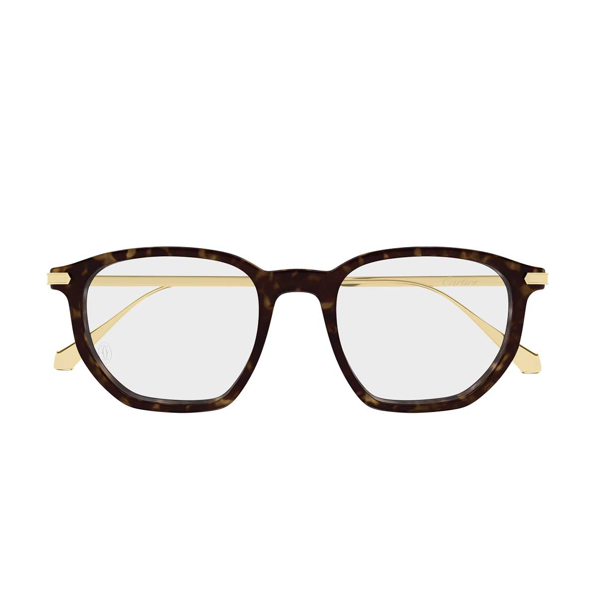 Cartier Occhiali da Vista CT0628O 003 MarroneOro/Trasparente Uomo