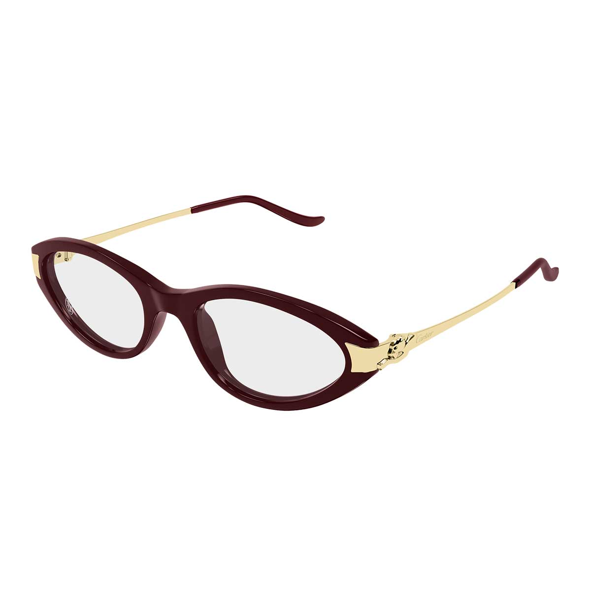 Cartier Occhiali da Vista CT0633O 003 BurgundyOro/Trasparente Donna