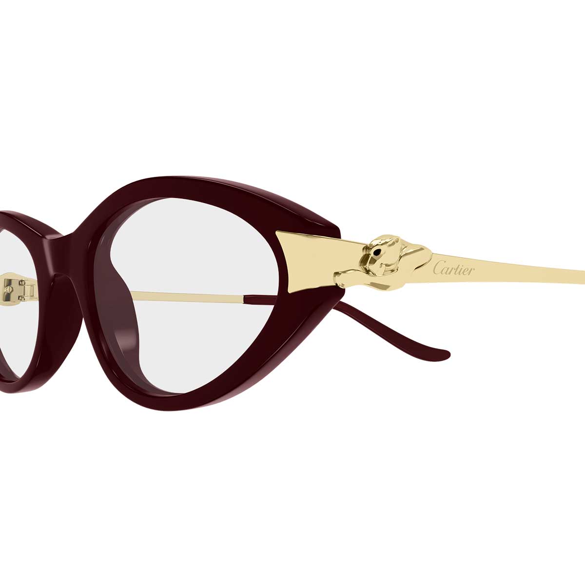 Cartier Occhiali da Vista CT0633O 003 BurgundyOro/Trasparente Donna
