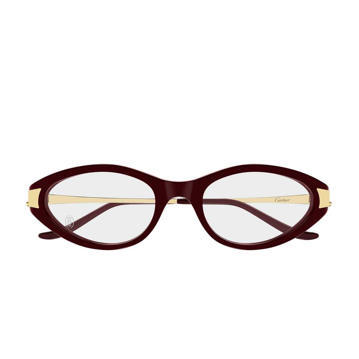 Cartier Occhiali da Vista CT0633O 003 BurgundyOro/Trasparente Donna