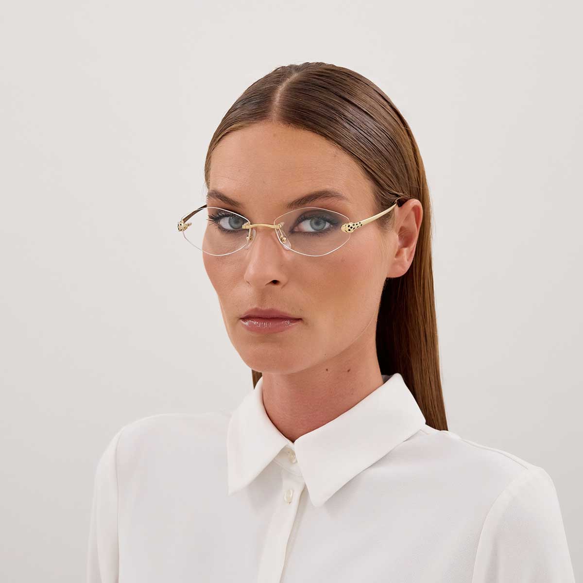 Cartier Occhiali da Vista CT0637O 001 Oro/Trasparente Donna
