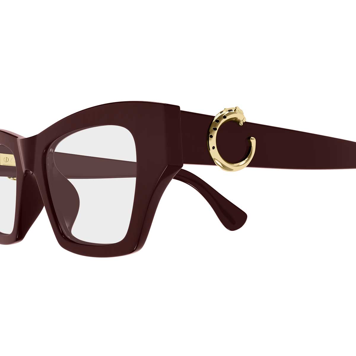 Cartier Occhiali da Vista CT0639O 008 Burgundy/Trasparente Donna