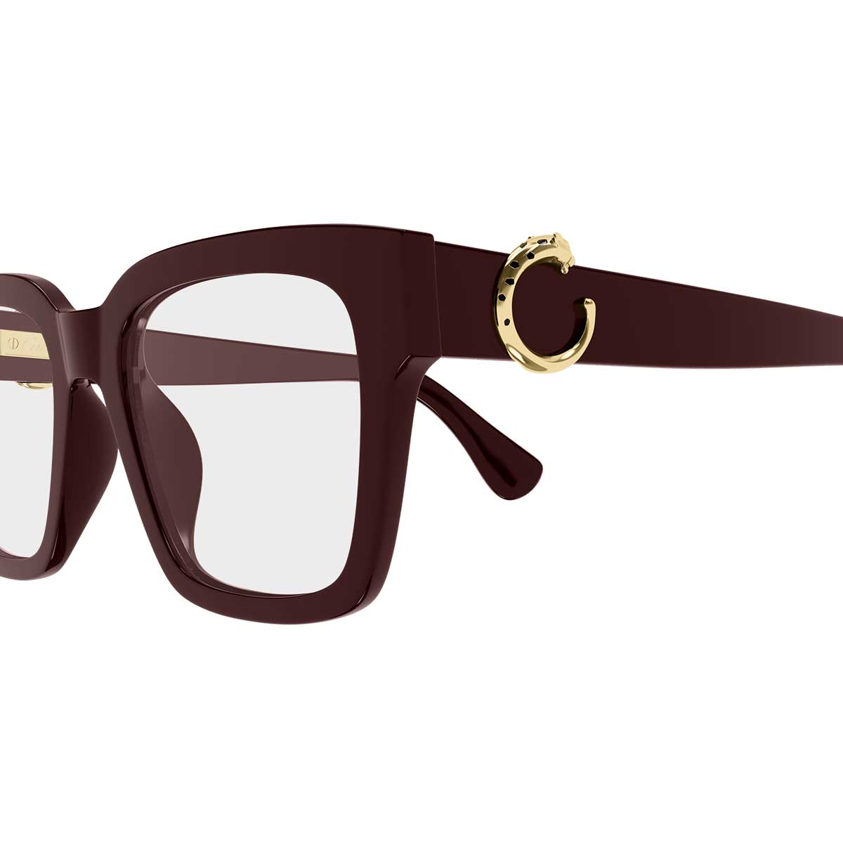Cartier Occhiali da Vista CT0640O 004 Burgundy/Trasparente Donna