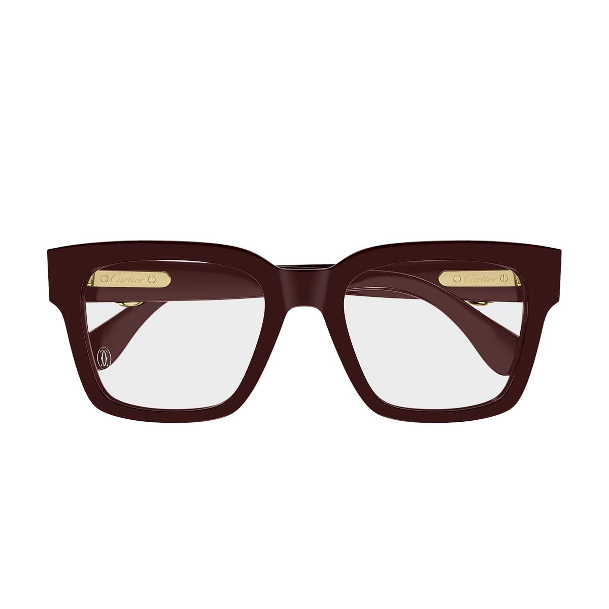 Cartier Occhiali da Vista CT0640O 004 Burgundy/Trasparente Donna