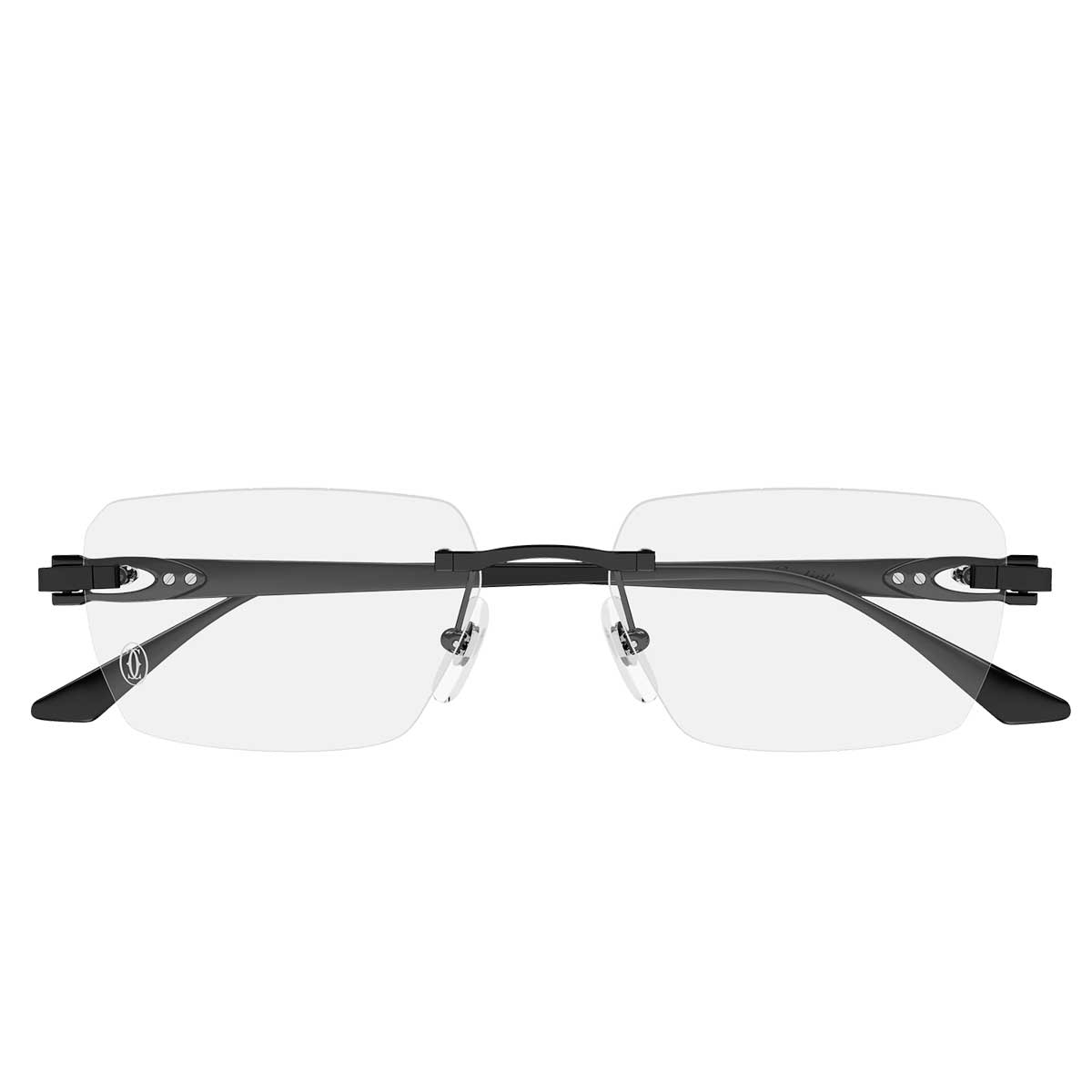 Cartier Occhiali da Vista CT0662O 001 Nero/Trasparente Uomo