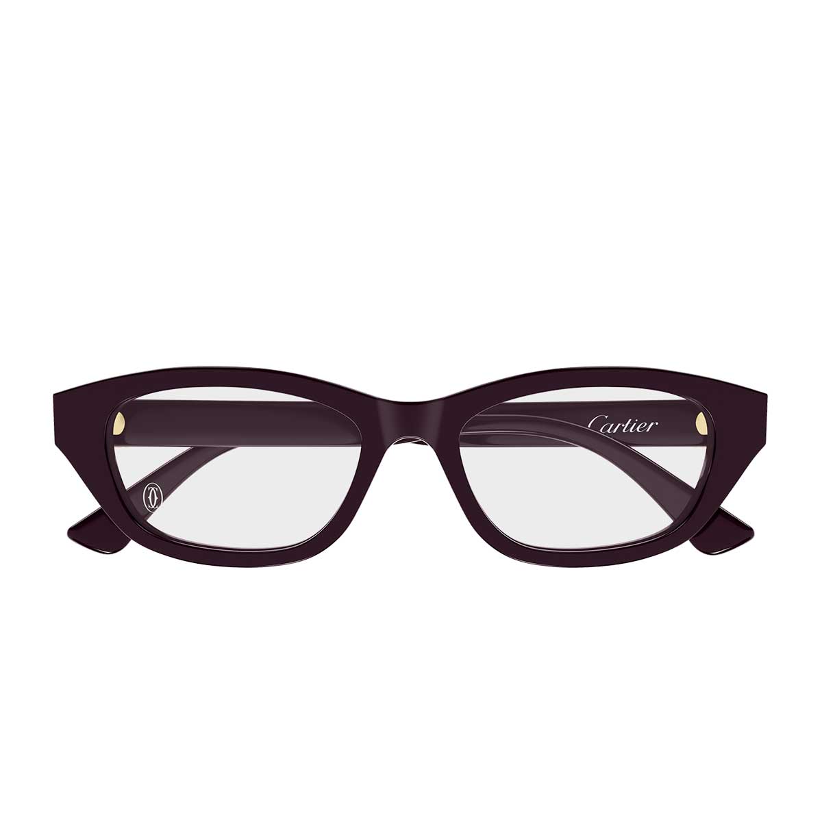 Cartier Occhiali da Vista CT0668O 003 Burgundy/Trasparente Donna