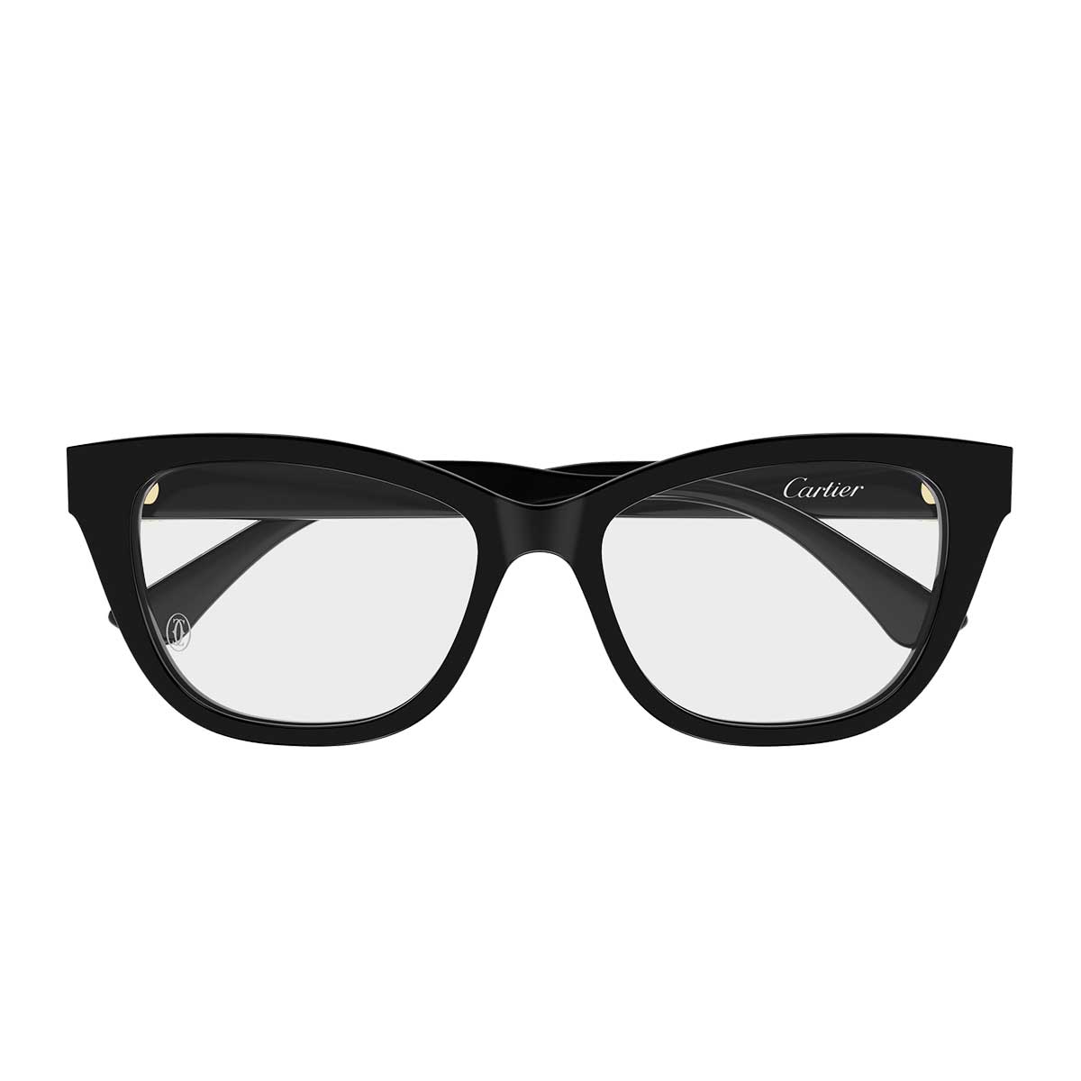 Cartier Occhiali da Vista CT0669O 001 Nero/Trasparente Donna