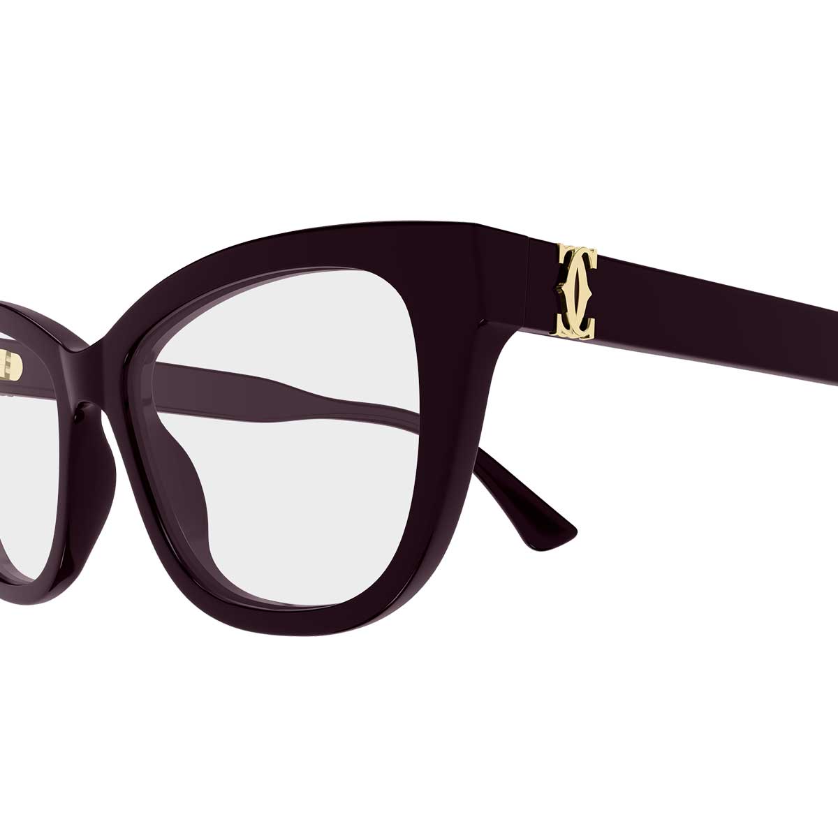 Cartier Occhiali da Vista CT0669O 003 Burgundy/Trasparente Donna 3