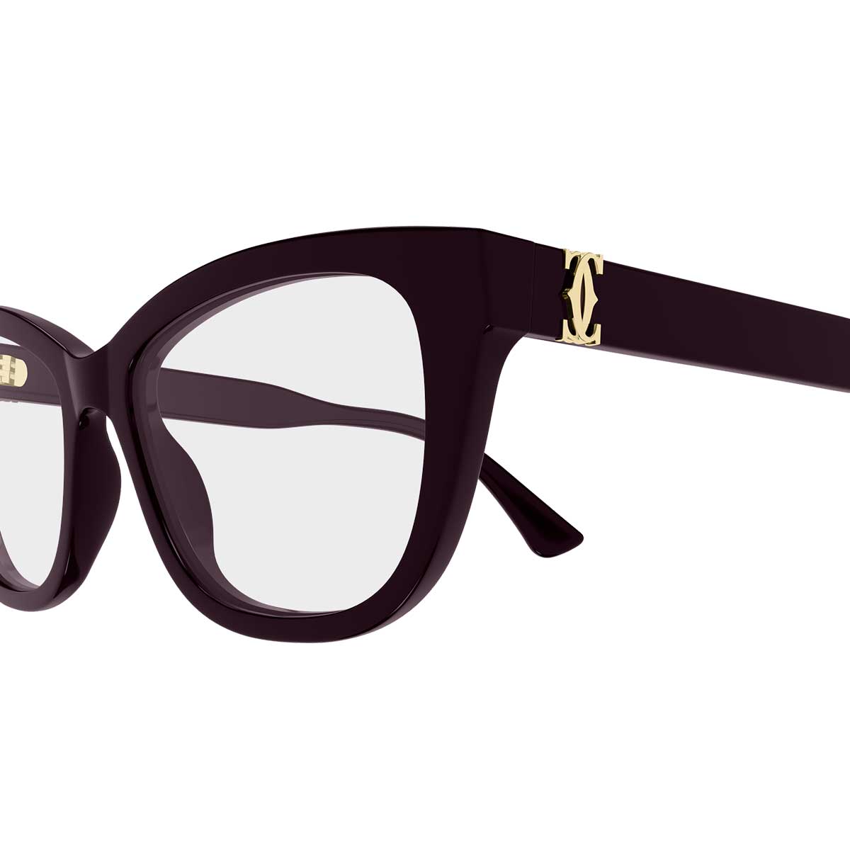 Cartier Occhiali da Vista CT0669O 006 Burgundy/Trasparente Donna 3