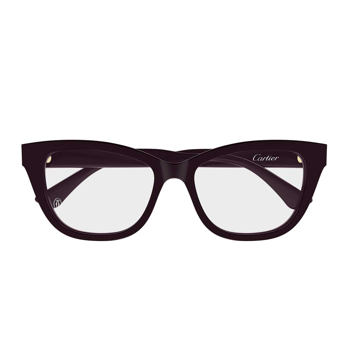Cartier Occhiali da Vista CT0669O 006 Burgundy/Trasparente Donna